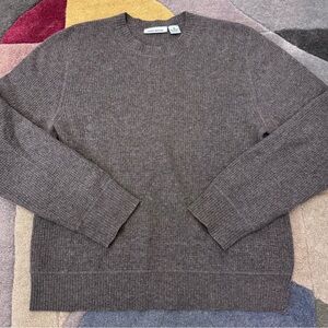 Gene Meyer 100% Cashmere Gray Crewneck Sweater Size M